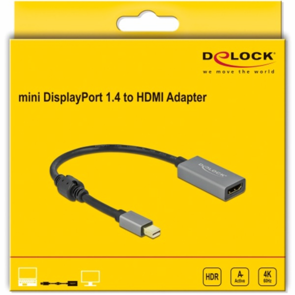 DeLOCK Active adaptér mini DisplayPort 1.4 > HDMI 4K 60 H...