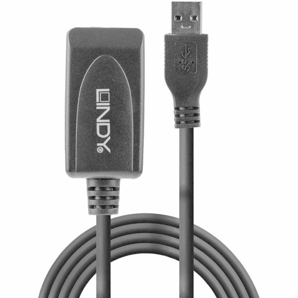 Lindy USB 3.2 Gen 1 aktivní prodlužovací kabel, USB-A sam...