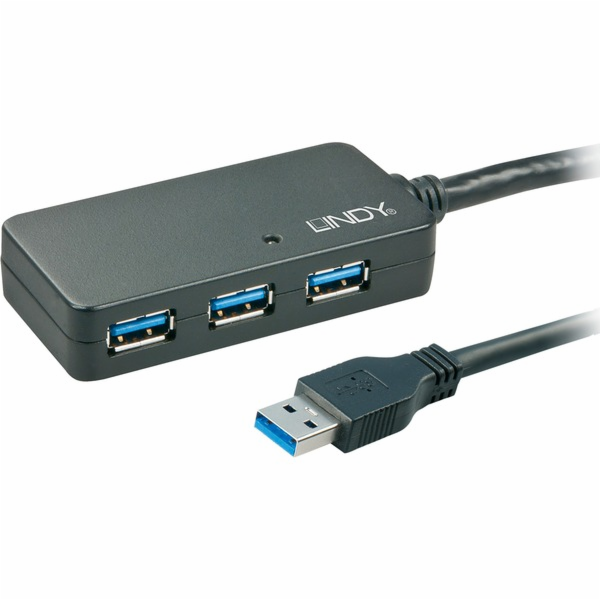 USB 3.2 Gen 1 Aktivhub Pro, USB-A Stecker > 3x USB-A Buch...