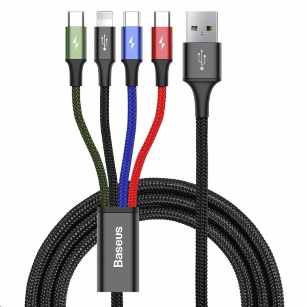 Baseus rychlý nabíjecí/datový kabel 4v1 Lightning + 2* US...