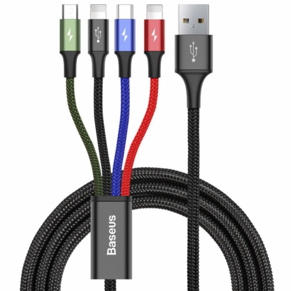 Baseus rychlý nabíjecí/datový kabel 4v1 2* Lightning + US...