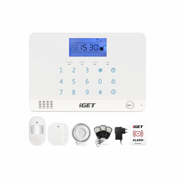 iGET SECURITY M3B - bezdrátový GSM alarm CZ, zasílá SMS/t...