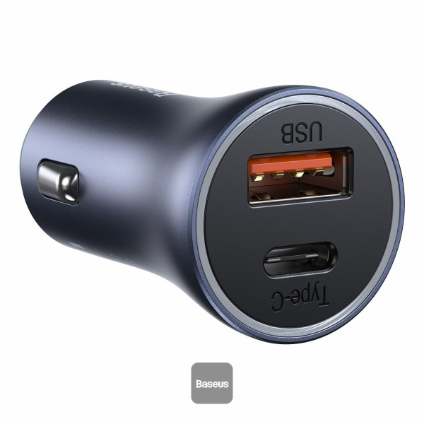 NABÍJEČKA DO AUTO USB + USB-C 40W ŠEDÁ