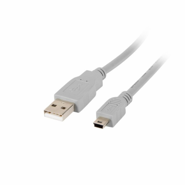 LANBERG USB MINI (M) na USB-A (M) 2.0 kabel 1,8m, šedý (C...