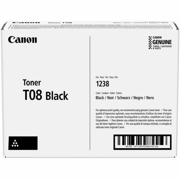 CANON toner T08BK černý pro i-Sensys X 1238P, 1238Pr, 123...