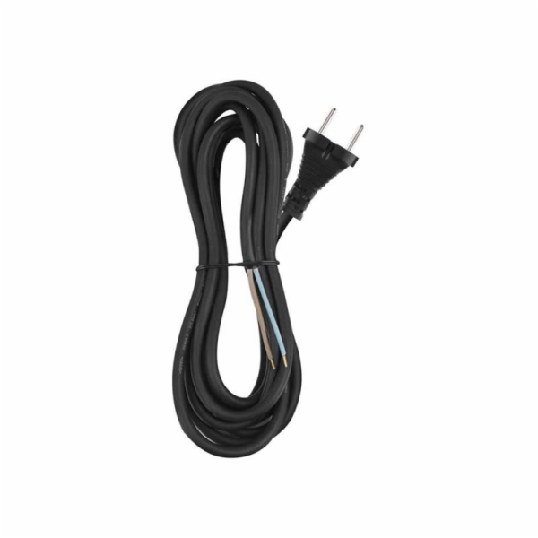 Kabel flexo guma 2x1,5mm, černá, 5m S03350