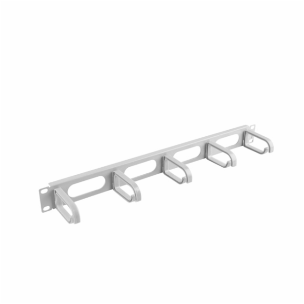 LANBERG 19" CABLE MANAGEMENT PANEL 5 RINGS - TYPE B 1U GR...