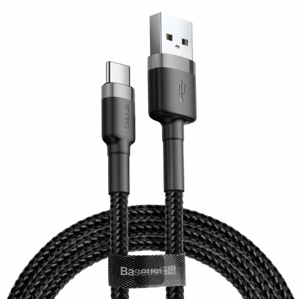 Baseus USB-A - USB-C USB kabel 2 m Černošedý (CATKLF-CG1)