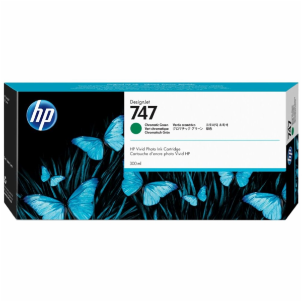HP inkoustová kazeta P2V84A, HP 747, chromatická zelená, ...