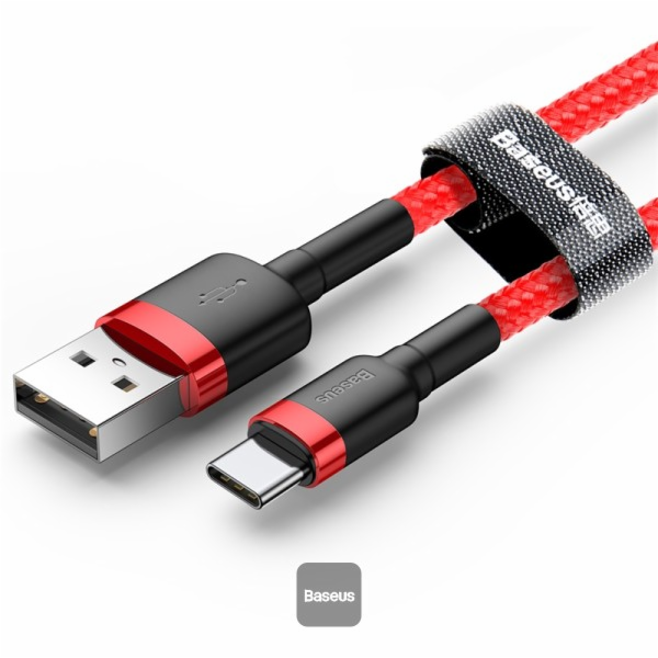 Kabel USB-C Baseus Cafule 2A 2m (červený)
