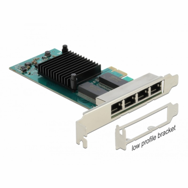 Delock - Sítový adaptér - PCIe 2.1 - Gigabit Ethernet x 4