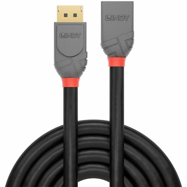 Lindy DisplayPort 1.4 prodlužovací kabel Anthra Line, sam...