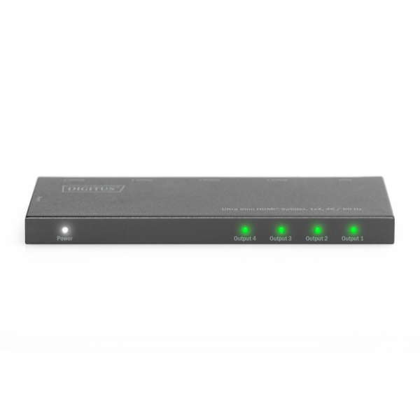 Digitus Ultra tenký HDMI Rozbočovač, 1x4, 4K / 60Hz HDR, ...