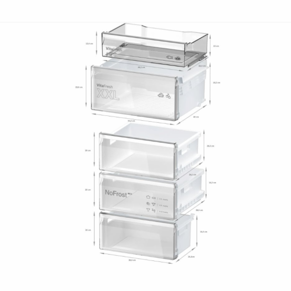 Bosch Serie 4 KGN39VICT fridge-freezer Freestanding 363 L...