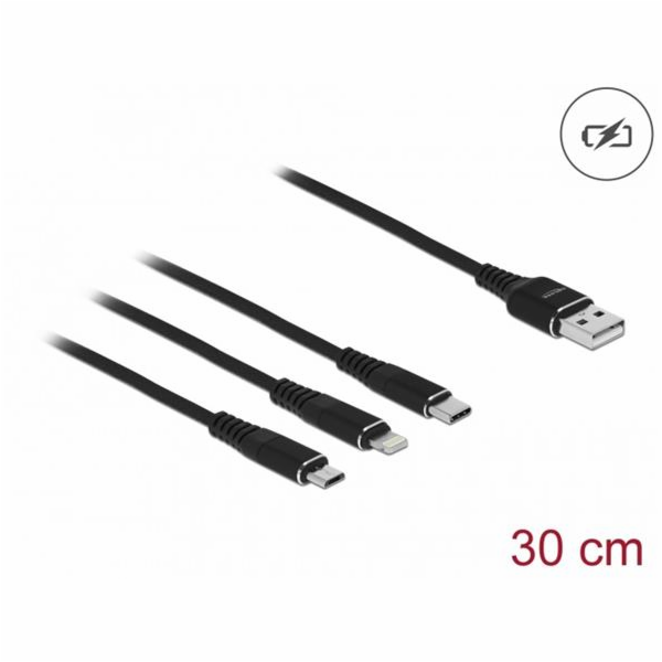 Delock 87152 Delock Nabíjecí kabel USB 3 v 1 pro Lightnin...