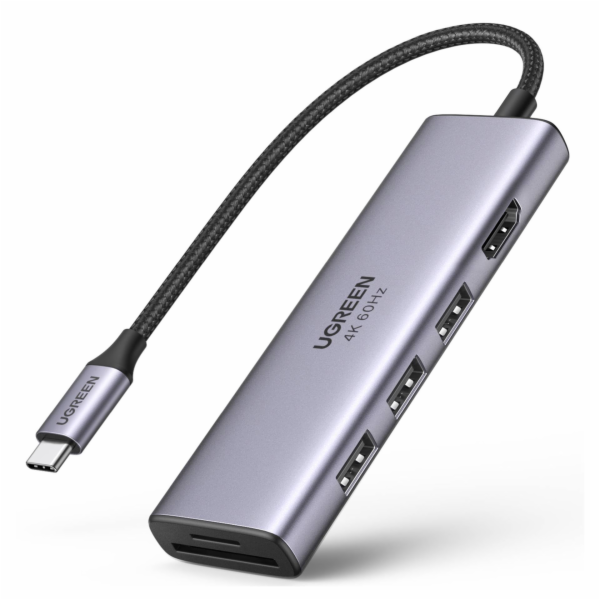 Ugreen 5v1 USB-C stanice/replikátor (UGR1078GRY)
