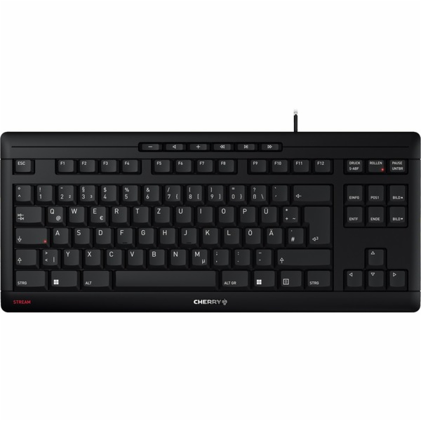 Cherry STREAM KEYBOARD TKL (černá, rozložení EU (QWERTY),...