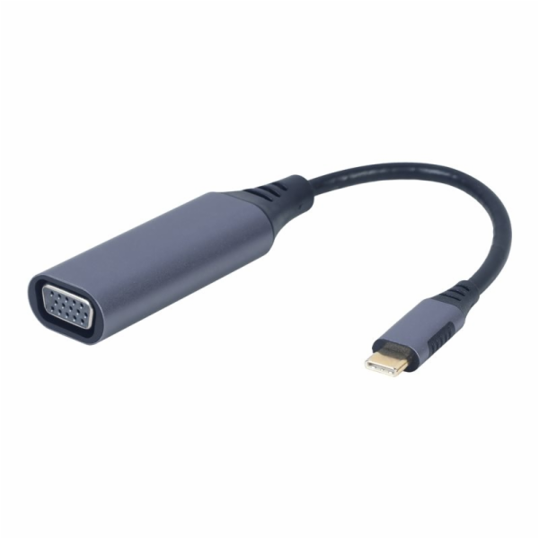 Gembird adaptér USB-C (M)  na VGA (F), 0.15m kábel, šedý
