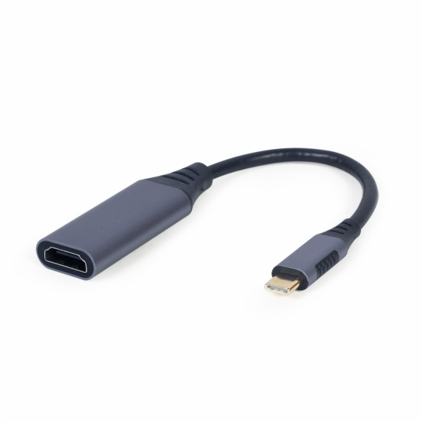 Gembird adaptér USB-C (M) na HDMI (F), 0.15m kábel, šedý