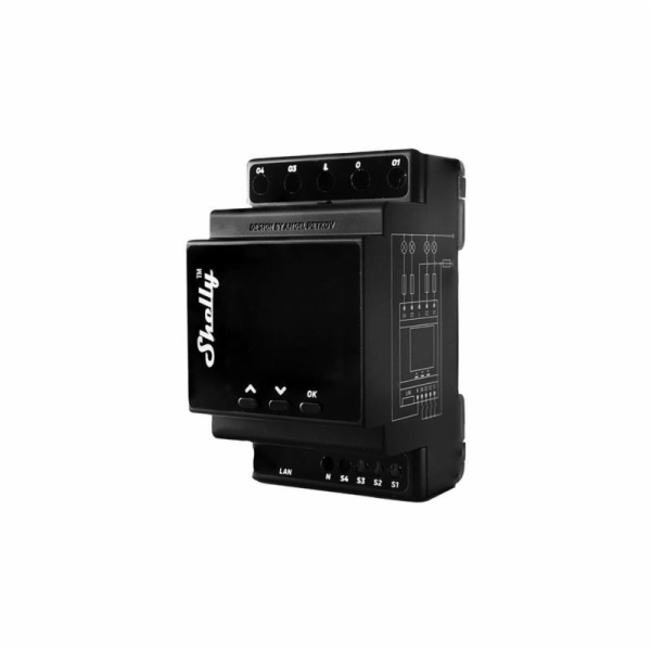 Shelly PRO 4PM 4-kanálový ovladač s měřením energie