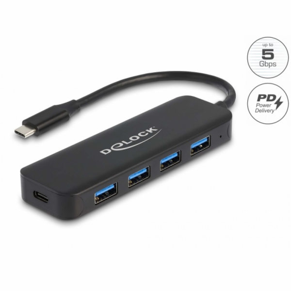 Delock USB Type-C Hub 4 Port USB 3.2 Gen 1 mit Power Deli...
