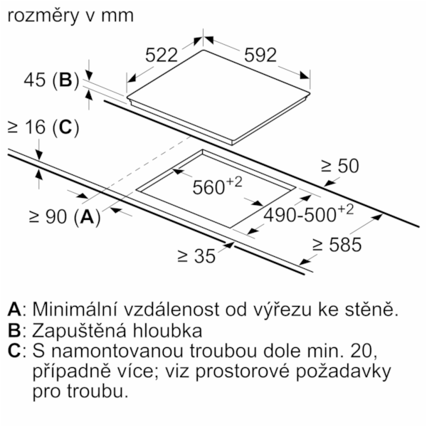 Varná deska Bosch.Keramická varná deska PKE611BB2E