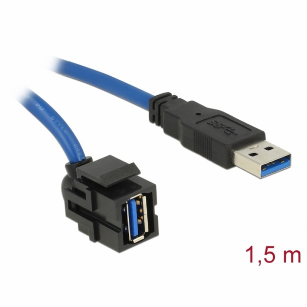 Delock Keystone modul USB 3.0 A samice 250° > USB 3.0 A s...