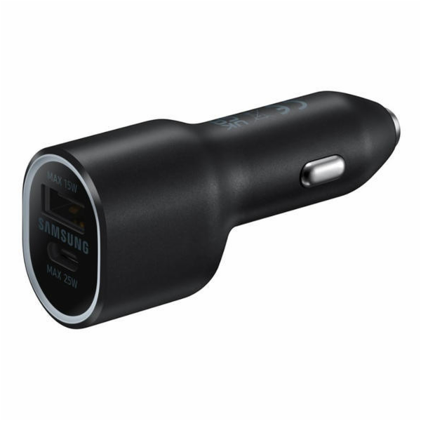 Samsung Duální autonabíječka 40W (USB,USB-C) Black
