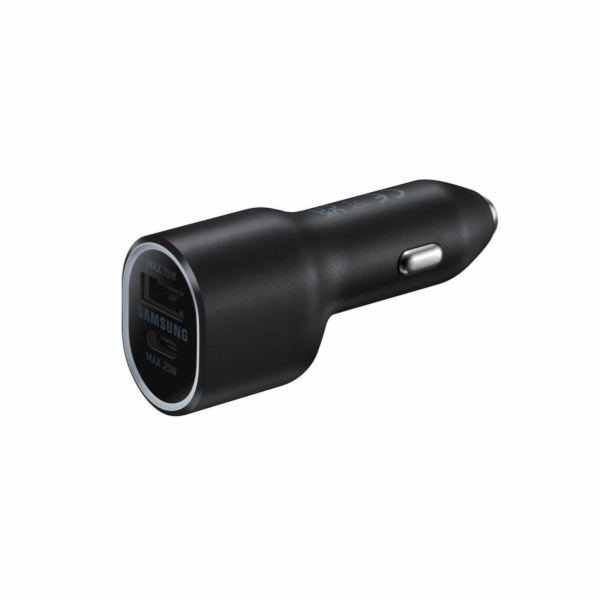 Samsung Duální autonabíječka 40W (USB,USB-C) Black