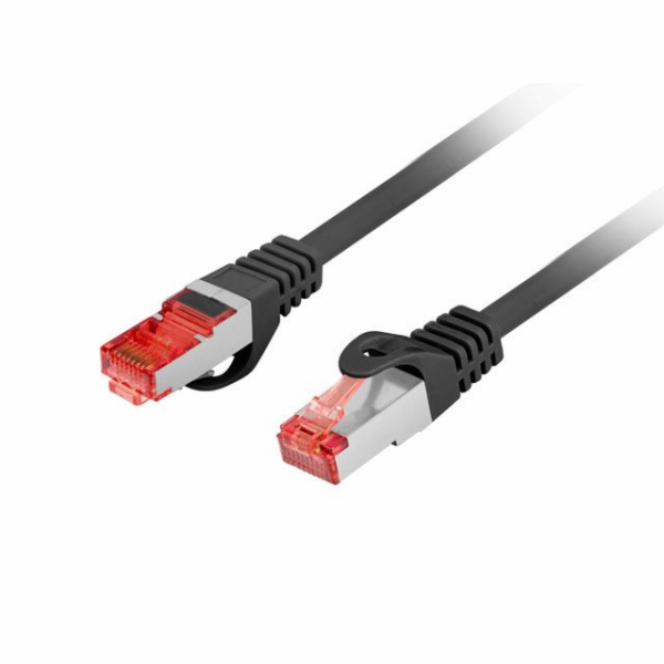 LANBERG Patch kabel CAT 6 S-FTP, AWG 26/7, LSZH, měď, čer...