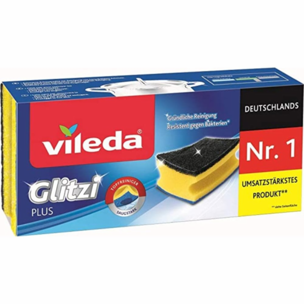 Profilovaná houba Vileda Glitzi Plus 3 ks