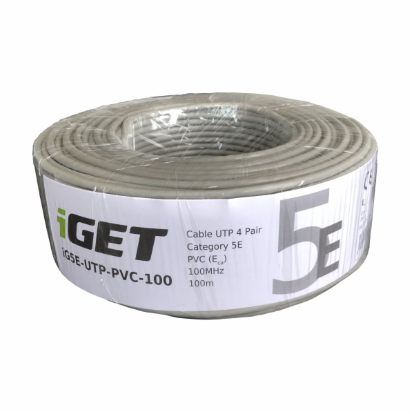 Instalační kabel iGET CAT5E UTP PVC Eca 100m/role, kabel ...