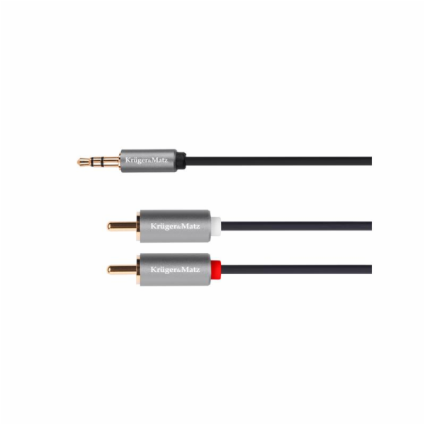Kabel Jack 3.5mm stereo/2x Cinch 1,8m KRUGER & MATZ KM121...