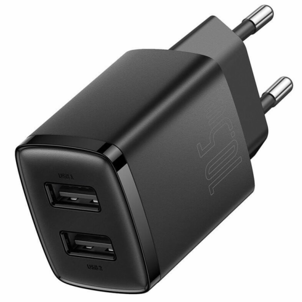 Nabíječka Baseus USB-A x2 10,5W černá