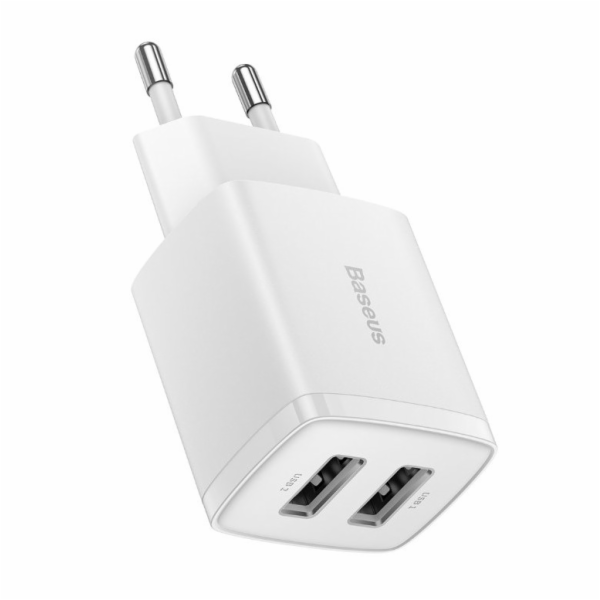 Baseus CCXJ010202 Baseus kompaktní nabíječka 2U 10.5W bílá