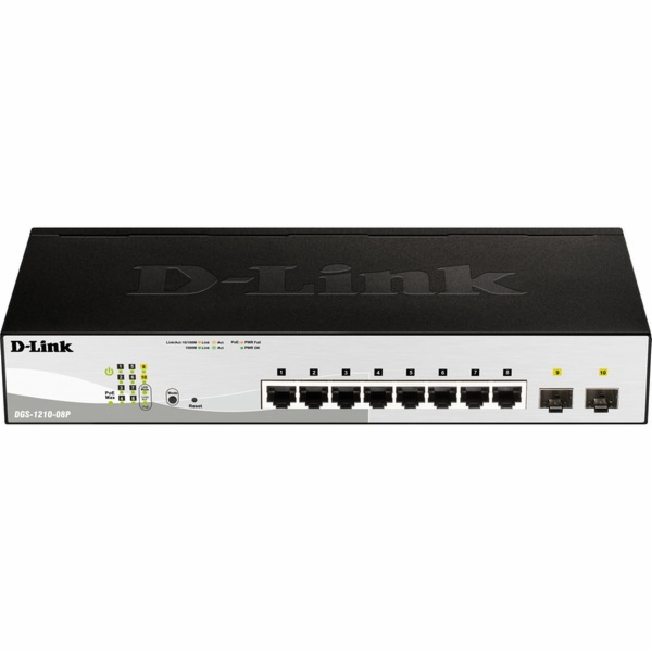D-Link DGS-1210-08P/E, vypínač