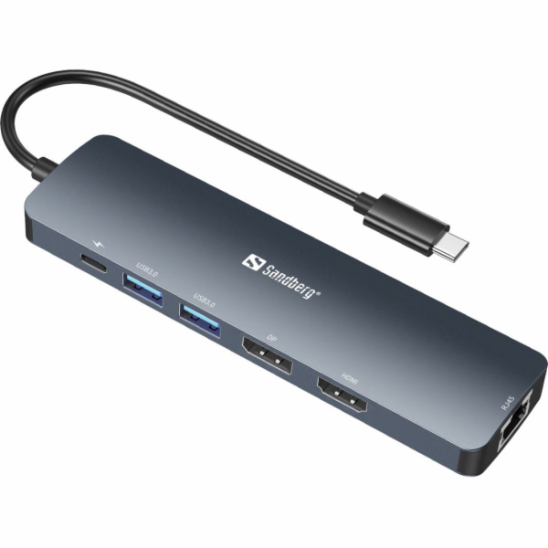 Sandberg USB-C 8K Display Dock, dokovací stanice