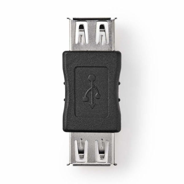 Adaptér NEDIS USB Type AF, USB Type AF, černý