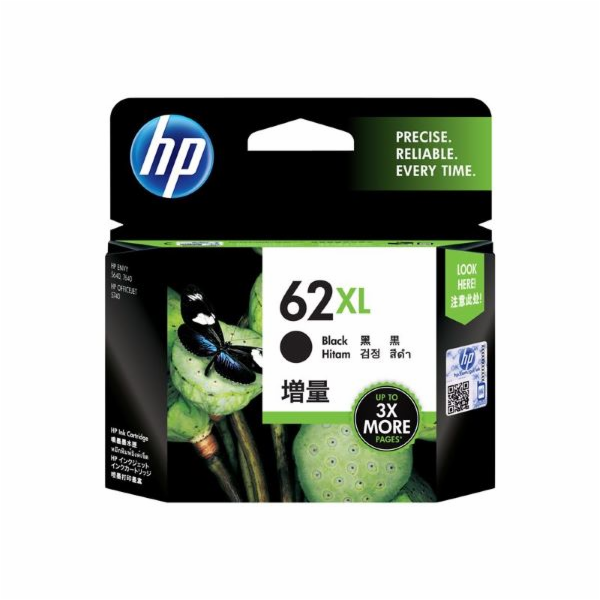 HP 62XL - 12 ml - Vysoká výtěžnost - černá - originální -...