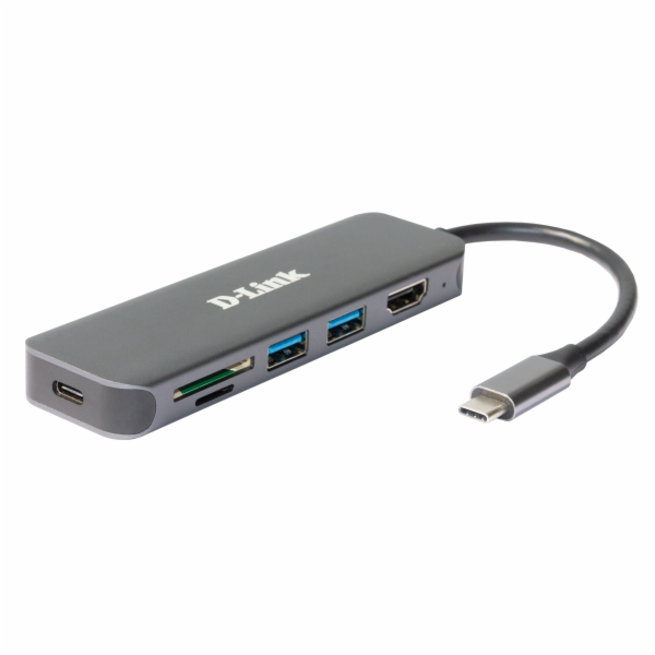 D-Link DUB-2327 USB-C Hub with HDMI and SD/microSD Card R...