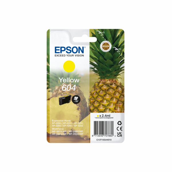 Epson 604 - 2.4 ml - žlutá - originální - blistr - inkous...