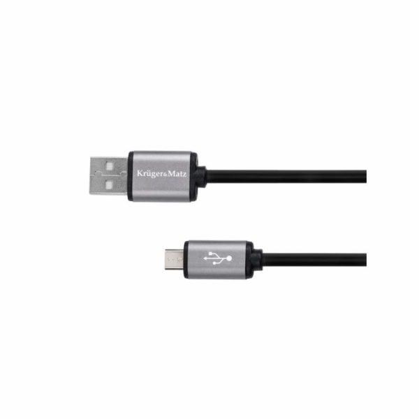 Kabel KRUGER & MATZ KM1234 Basic USB/micro USB 0,2m Black
