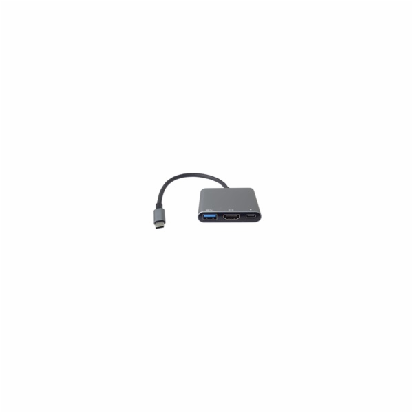 PremiumCord Adaptér USB-C na HDMI + USB3.0 + PD, rozlišen...