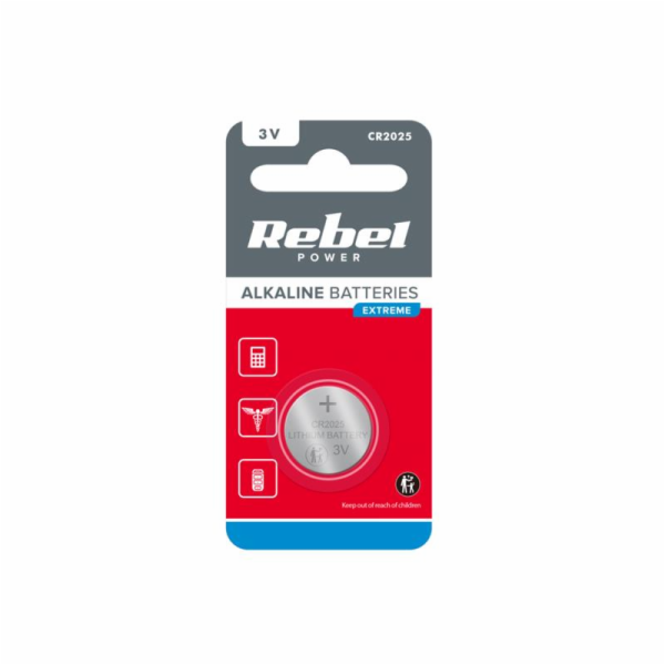Baterie CR2025 REBEL Extreme 1ks / blistr BAT0195