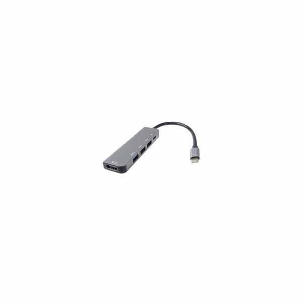 PremiumCord USB-C na HDMI + USB3.0 + 2x USB2.0 + PD(power...