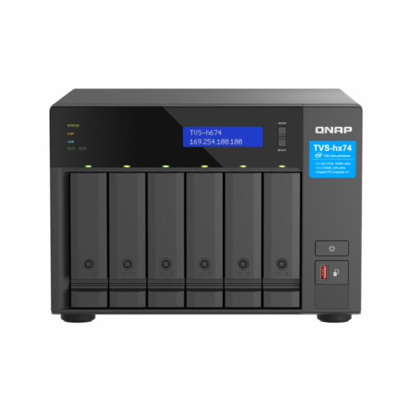 QNAP TVS-h674-i3-16G (4core 4,3GHz, ZFS, 16GB RAM, 6x SAT...