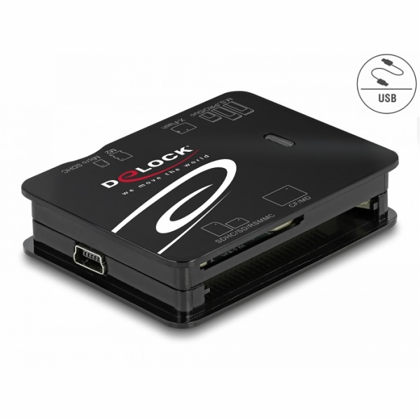 Delock - Čtečka karet (MMC, SD, xD, microSD, MS Micro, CF...
