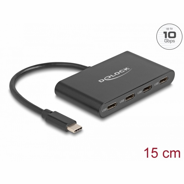 Delock Rozbočovač USB 3.2 Gen 2 USB Type-C se 4 porty USB...