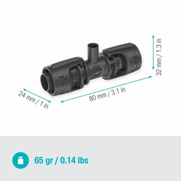 Micro-Drip-System T-kus pro rozprašovací trysky, 13 mm (1...