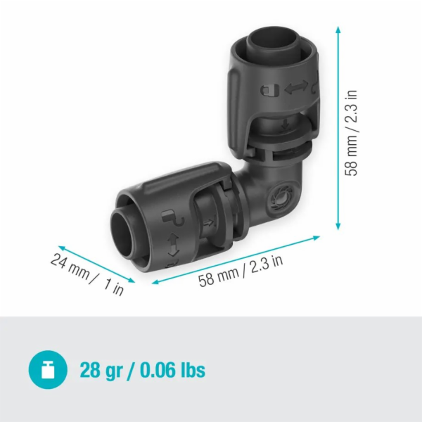 Micro-Drip-System L-kus 13mm (1/2), připojení